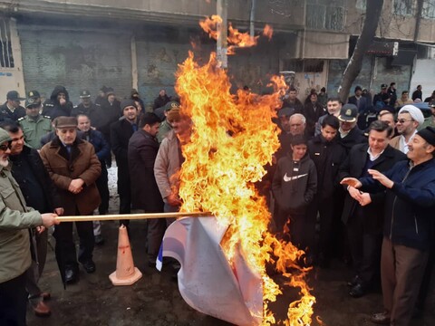 راهپیمایی نمازگزاران بنابی در حمایت از سپاه پاسداران و امنیت میهن