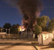 اغتشاشگران مقر حزب‌الله عراق در نجف را آتش زدند