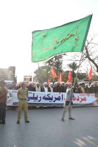 تصاویر/ راهپیمایی مرگ بر آمریکا در مقابل سفارت آمریکا در پاکستان