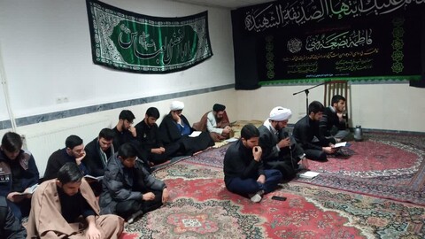 تصاویر / مراسم‌عزاداری ایام فاطمه در حوزه علمیه شبستر