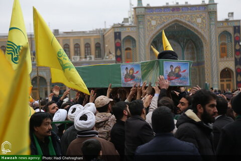 بالصور/ تشييع جثمان الشهيد حجة الإسلام المسلمين السيد رحمة الله الموسوي من شهداء المدافعين عن المقدسات بمدينة قم