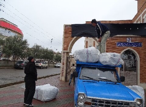 ارسال کمک های طلاب استان گلستان به مناطق سیل زده