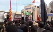 فیلم| خاکسپاری یک شهید گمنام در حوزه علمیه کاظمیه یزد