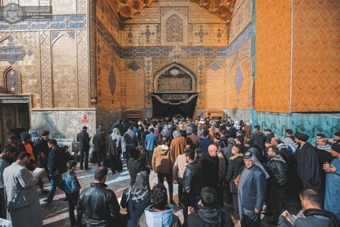 تصویری رپورٹ|حرم مولا الموحدین امیر المؤمنین (ع) میں حضرت زہرا (س)کی شہادت کی مناسبت سے پرسہ داری