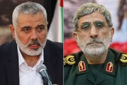Qaani, Haniyeh discuss US new plot against Palestine