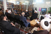 تصاویر/ دیدار جمعی از اساتید دانشگاه‌های قزوین یا آیت الله فاضل