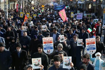 تصاویر/ راهپیمایی ۲۲ بهمن در اهر و جلفا