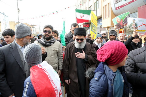 تصویری رپورٹ| انقلاب اسلامی کی اکتالیسویں سالگرہ کی ریلی میں مجتہدین اور علماء کی شرکت