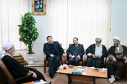 تصاویر/ دیدار دبیر شورای عالی فضای مجازی با آیت الله اعرافی