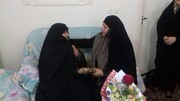 طلاب مدرسه فاطمة الزهرا(س) مراغه به دیدار خانواده شهید رفتند