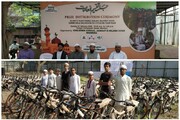 اهدای دوچرخه به نوجوانانی که حضور منظم در مسجد هندی داشتند +تصاویر
