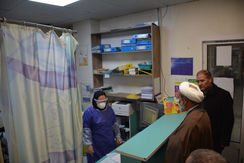 بازدید امام جمعه مرند از اورژانس و محل آمده شده برای بیماران مبتلا به ویروس کرونا در بیمارستان آیت الله حجت کوه کمری مرند
