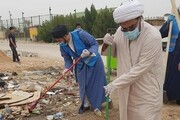 تصویری پورٹ| علماء نجف کا کرونا وائرس سے بچاؤ کیلئے شہر نجف اشرف کی صفائی کا اہتمام