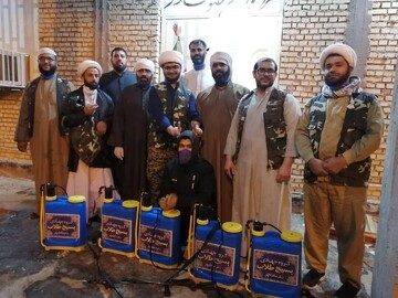 فعالیت طلاب جهادی حوزه علمیه صاحب‌الزمان(عج) ماهشهر در مبارزه با کرونا
