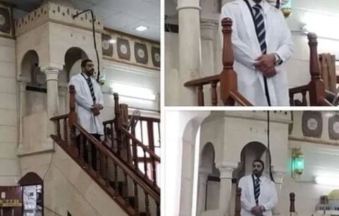 اطلاع رسانی پزشک فلسطینی در مسجد از وخامت شیوع کروناویروس