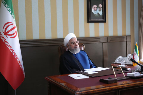 حسن روحانی - ارتباط ویدئو کنفرانس سمنان