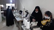 فیلم |  گزارشی از تولید ماسک رایگان توسط بانوان جهادی