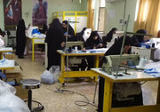 تولید روزانه بیش از یک هزار و ۸۰۰ ماسک و دستکش از سوی مدرسه علمیه حضرت زینب(س) ایذه