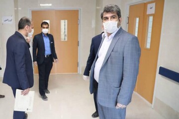 بازدید معاون استاندار قم از روند راه اندازی بیمارستان امیرالمومنین(ع) قم