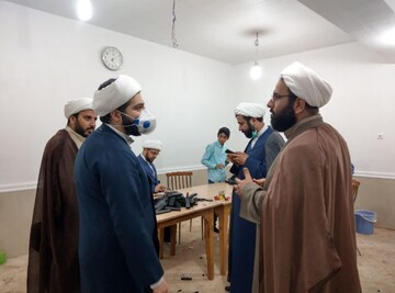 بازدید مدیرکل تبلیغات اسلامی خوزستان از کارگاه جهادی تولید شیلد پزشکی