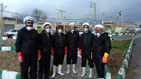 ‌تصاویر / فعالیت گروه‌های جهادی طلاب و روحانیون برای مقابله با ویروس کرونا