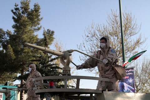 تصاویر / اجرای عملیات دفاع بیولوژیک در شهر همدان