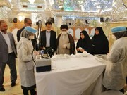 رئیس دادگستری فارس از کارگاه تولید ماسک حرم شاهچراغ (ع) بازدید کرد