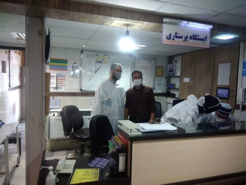 تصاویر/ خدمت‎رسانی طلاب جهادی در بیمارستان‌های قم