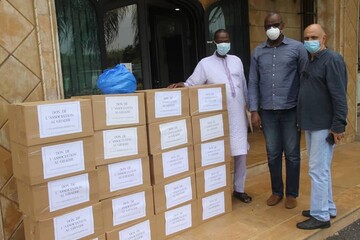 کمک انجمن شیعیان ساحل عاج به بیماران کرونایی+تصاویر