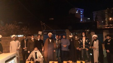 فعالیت قرارگاه جهادی طلاب شهرستان تالش در ایام کرونایی