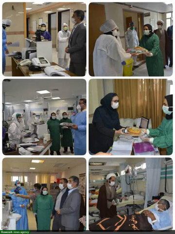 خدمت مومنانه روحانیون جهادی اصفهان در بیمارستان های کرونایی