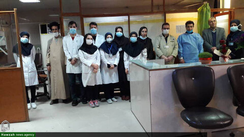 خدمت مومنانه روحانیون جهادی اصفهان در بیمارستان های کرونایی
