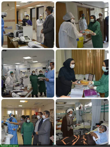 بالصور/ مساعدات وخدمات طلاب العلوم الدينية المتطوعين في المستشفيات المختصة بكورونا في أصفهان