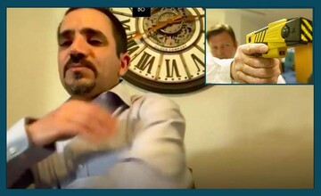 زدن دستبند به مسلمان آمریکایی به خاطر داشتن ماسک!!