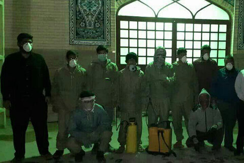 تصاویر/جمعیت جهادی دانشجویی امام حسن مجتبی(ع) یزد در مبارزه با کرونا