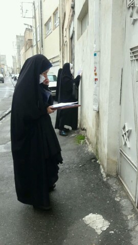 تصاویر/ فعالیت های ضد کرونای طلاب جهادی مدرسه علمیه معصومیه تبریز