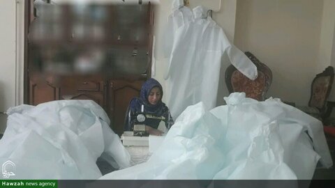 بالصور/ النشاطات التطوعية لطالبات المدرسة المعصومية العلمية في مكافحة كورونا بمدينة تبريز الإيرانية