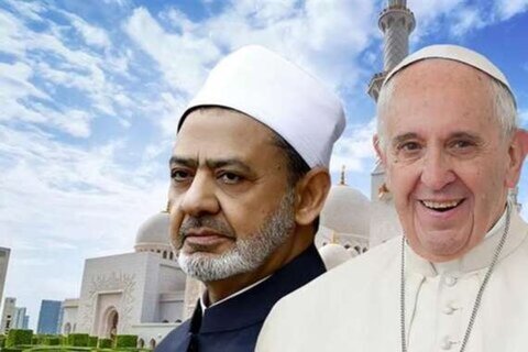 Le Grand Imam d'Al-Azhar, le Pape François