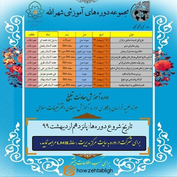 دوره‌های آموزشی تبلیغی «شهرالله» برگزار می‌شود