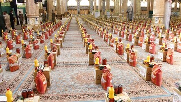 تصاویر/ رزمایش مواسات و همدلی مؤمنانه به همت ناحیه مقاومت بسیج امام رضا(ع) سپاه قم