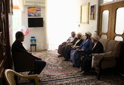 تصاویر/ حضور نمایندگان رئیس قوه قضائیه و مدیر حوزه‌های علمیه در منزل مرحوم آیت الله امینی