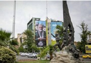 رونمایی نخستین طرح دیوارنگاره میدان فلسطین تهران با تصویری از شهید قاسم سلیمانی
