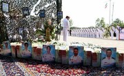 پیکر شهدای ناوچه کنارک در بوشهر تشییع شد