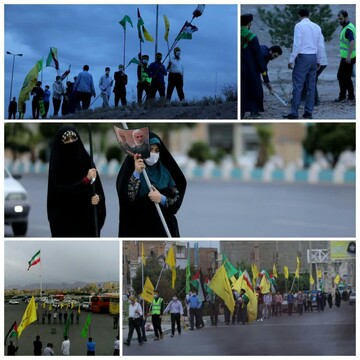 کاروان پیاده روی الی بیت المقدس در یزد