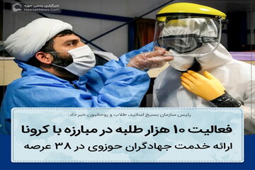 فعالیت 10 هزار طلبه در مبارزه با کرونا