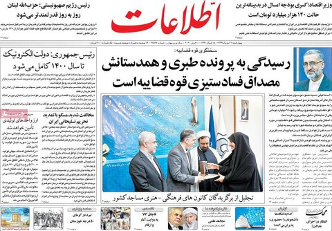 صفحه اول روزنامه‌های ۲۱ خرداد ۹۹