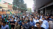 حماس در مخالفت با طرح الحاق کرانه باختری تظاهرات گسترده ای برگزار کرد