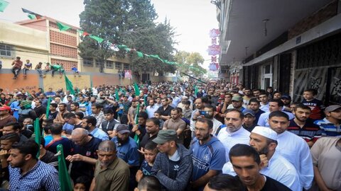 حماس در مخالفت با طرح الحاق کرانه باختری تظاهرات برگزار کرد