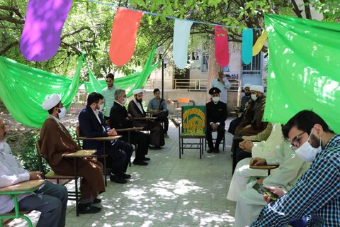 حضور خادمان حرم مطهر رضوی در مدرسه علمیه منصوریه شیراز