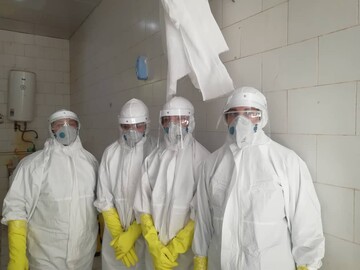 تغسیل و تدفین اموات کرونایی توسط طلاب خواهر